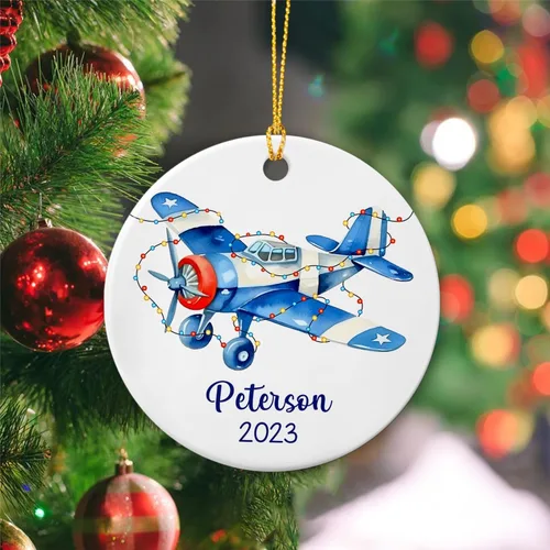 Miniatura 3 de Adorno de avión piloto de Navidad para hombres y mujeres, adorno personalizado para árbol de Navidad de piloto 2026, adornos de Navidad