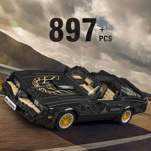 Miniatura 2 de Mould King 10029 - Juegos de construcción de autos deportivos técnicos, más de 1557 piezas, modelo de automóvil muscular Firebird, juguete