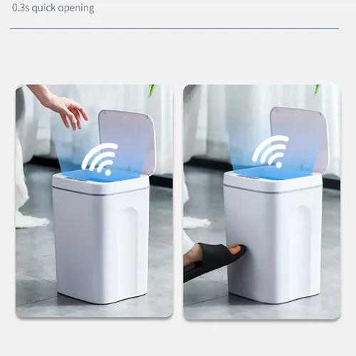 Miniatura 7 de Basurero inteligente, para el hogar, con sensor inteligente, recargable, pequeño, para el hogar, canasta de plástico para oficina, cocina