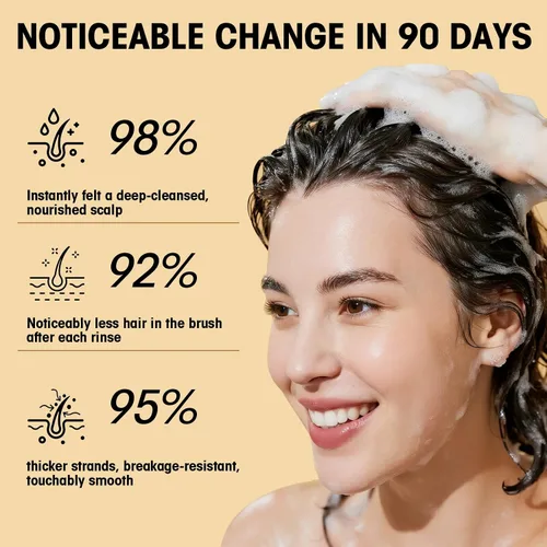 Miniatura 5 de Champú anticaída de cabello, champú nutritivo para el crecimiento del cabello para hombres y mujeres, tratamiento voluminizador para el crecimiento