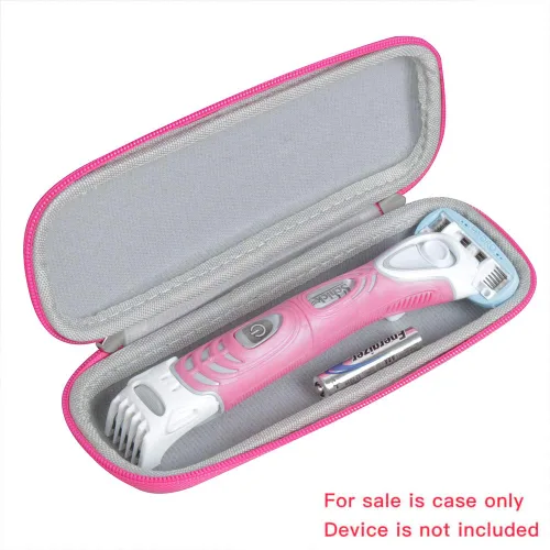 Miniatura 2 de Hermitshell Funda protectora de viaje de EVA dura que lleva color rosa, se adapta a Schick Hydro Silk TrimStyle Hidratante Razor Mujeres Bikini