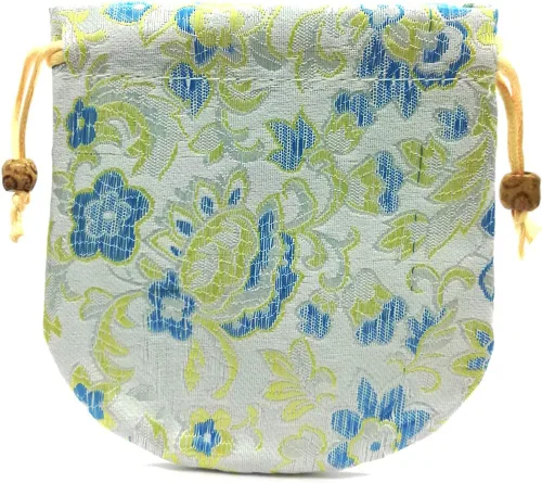 Miniatura 7 de EAVOQLB Bolsa de brocado de 28 piezas, bolsa de flores de peonía, cordón doble, bolsa de pulsera de joyería con cordón