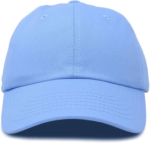 Miniatura 120 de DALIX Gorra de béisbol para papá, lisa, para hombre, mujer, algodón, ajustable, en blanco, sin estructurar, suave
