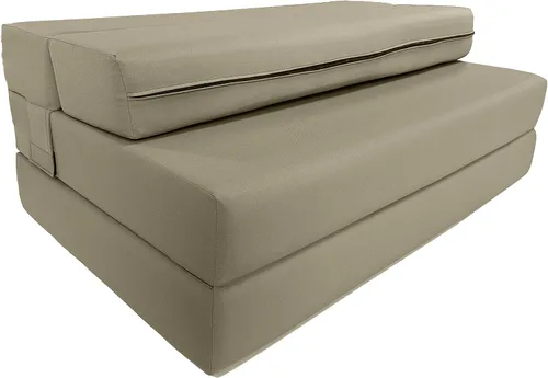 Miniatura 5 de D&D Futon Furniture Colchón plegable portátil, camas de invitados de estudio, colchones de caravana, espuma de alta densidad (bronceado, 6 x 48 x 80)