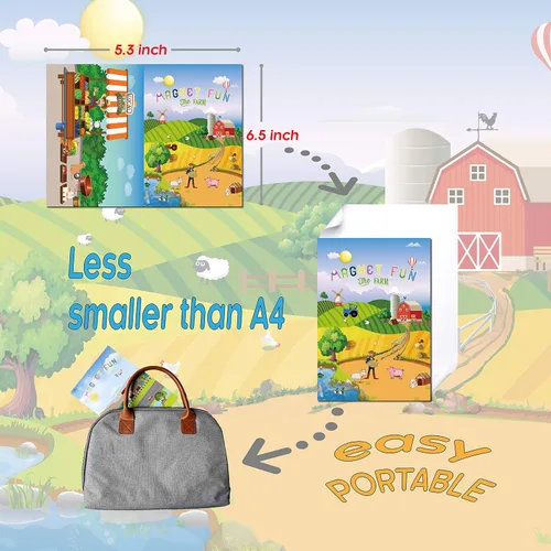 Miniatura 3 de GRANDLMOON Tablero magnético portátil Farm Life (58 piezas)