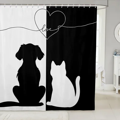 Miniatura 8 de Cortinas de ducha con bandera estadounidense, cortinas de baño de motocicleta para niños, adolescentes y adultos, cortinas de baño impermeables