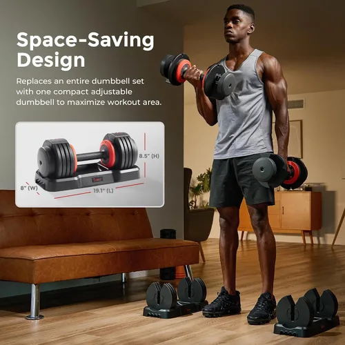 Miniatura 3 de Sunny Health & Fitness Elite Adjustable Dumbbell