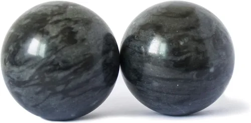 Miniatura 2 de Bolas de Baoding chinas, color gris oscuro, para ejercicio de salud, bolas de mano para el estrés, bolas de mármol para medicina china natural