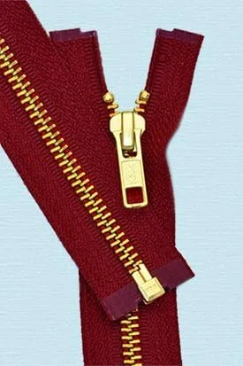 Miniatura 2 de 16" Peso Medio chamarra cierre YKK # 5 ~ Separar ~ 520 Cameo Rojo Latón (1/Pack)