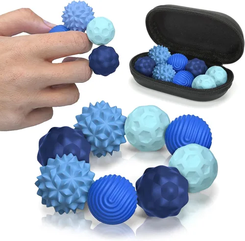 Miniatura 17 de Juguetes de Pelotas Magnéticas de Silicona Fidget, 8 Piezas con Texturas de Atracción, Pelota Sensorial Fidget con Carcasa de Silicona para Adultos