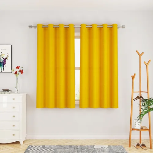 Miniatura 40 de UPOPO Cortinas de niveles de cocina negras de privacidad de lino texturizado de 24 pulgadas de largo, cortinas de café sobre el fregadero, cortinas