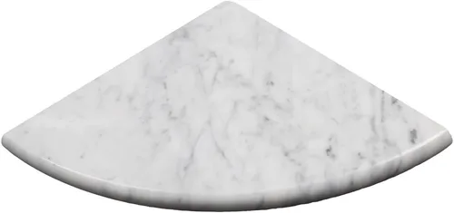 Tenedos Carrara Bianco italiano de alta calidad blanco grisáceo 9x9 mármol accesorios de baño esquina ducha estante azulejo pulido (1 unidad)