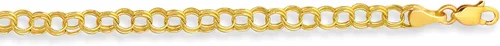 Miniatura 2 de Ritastephens Pulsera de eslabones de oro amarillo real sólido de 14 quilates de 7 14 pulgadas 7 Oro amarillo