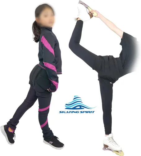 Miniatura 6 de Skating Spirit Pantalones cortos acolchados protectores para el coxis de la cadera y los glúteos para hielo patinaje sobre ruedas, patinaje sobre