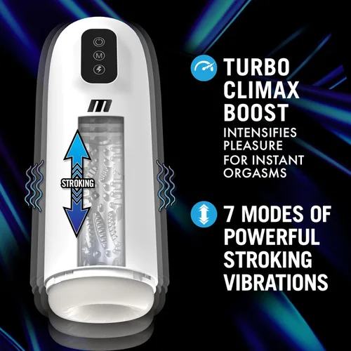 Miniatura 4 de Blush M - Masturbador masculino automático de 10 pulgadas para hombre, 7 modos de vibración, rotación de 360°, Turbo Climax Boost, cámara de coño