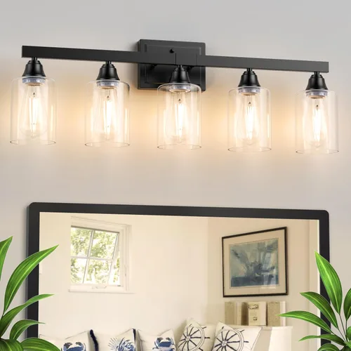 Miniatura 7 de VOLISUN Accesorios de iluminación de baño de níquel cepillado, 3 luces de cambiador de baño sobre espejo, luces de cambiador modernas para baños