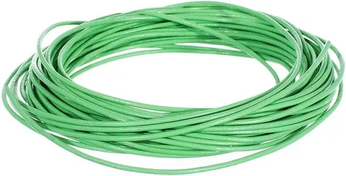 Miniatura 14 de Tiras redondas de cuero genuino de 0.079 pulgadas para pulseras, collares, cuentas y otras joyas – 10 yardas / 29.9 ft – turquesa