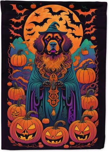 Miniatura 81 de Caroline's Treasures DAC1466GF - Bandera decorativa para jardín de Halloween de Affenpinscher Witchy para jardín, decoración para patio exterior