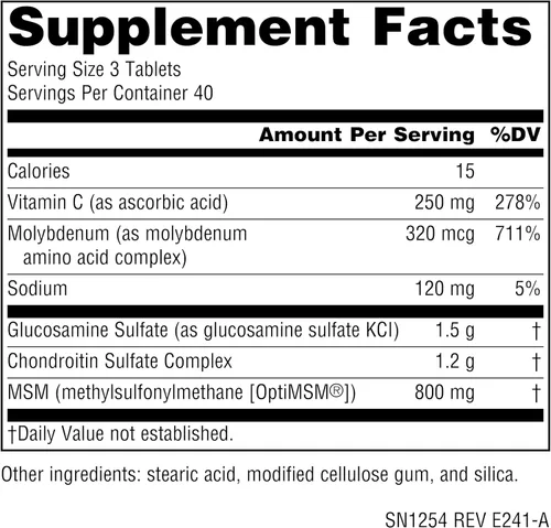 Miniatura 2 de Source Naturals Complejo De Glucosamina Condroitina Con MSM - 120 Tabletas