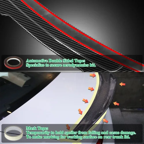 Miniatura 6 de Alerón de maletero con aspecto de fibra de carbono compatible con Toyota GR Supra MK5 A90 A91 Coupé 2019-2026, alerón trasero