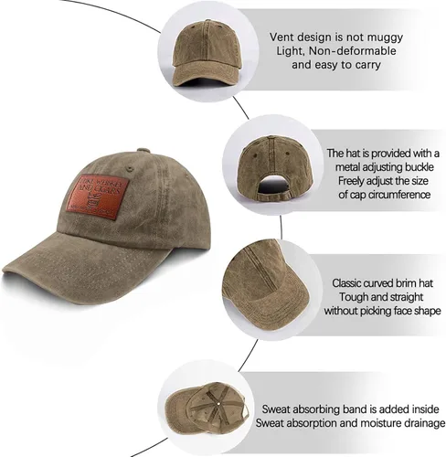 Miniatura 176 de Philysonic Funny Hat I Like Whisky and Cigars and Maybe 3 People Sombreros para Hombres Gorras de Béisbol Gorras Ajustables