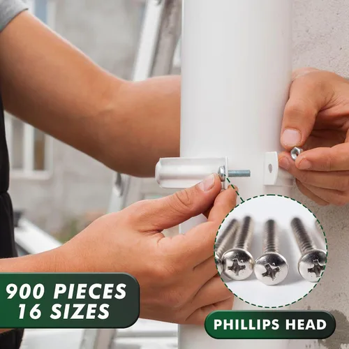 Miniatura 4 de Kit surtido de 900 tuercas y pernos #4-40, #6-32, #8-32, #10-24 – Philips Pan Head 304 Tornillos de acero inoxidable con caja de almacenamiento