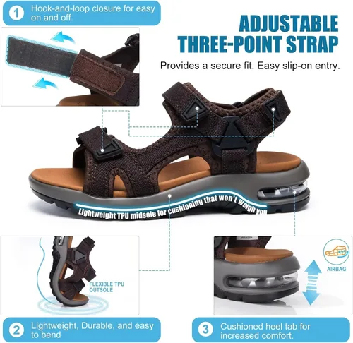 Miniatura 2 de visionreast Sandalias para niños con estampado de camuflaje para niños, sandalias deportivas de moda para exteriores, sandalias atléticas