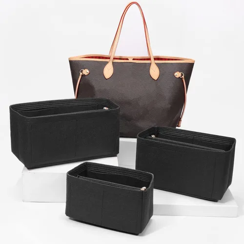 Miniatura 6 de Doxo Organizador de bolso con combinación de inserto y modelador de base, organizador de bolsa de fieltro con cremallera, para bolso de mano LV