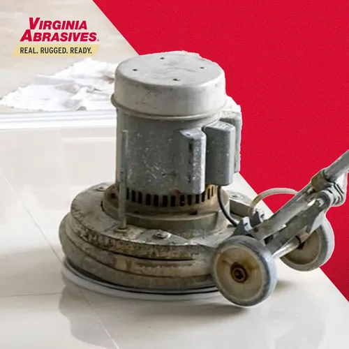 Miniatura 8 de Virginia Abrasives Almohadillas de mantenimiento de suelos blancas de 12 pulgadas, almohadillas no tejidas para limpieza orbital, almohadillas