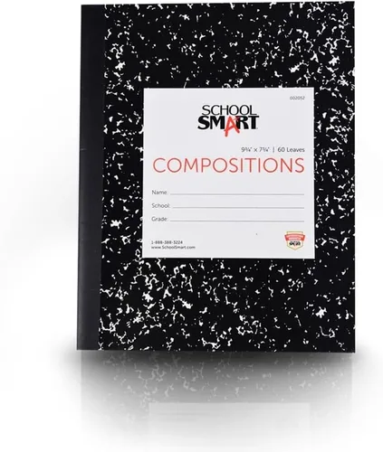 Miniatura 4 de School Smart Libro de composición a rayas de cubierta flexible, 60 hojas, 9-3/4 x 7-1/2 pulgadas