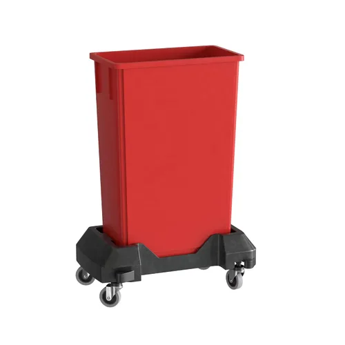 Miniatura 34 de Bote de basura Slim Jim negro de 23 galones con carrito