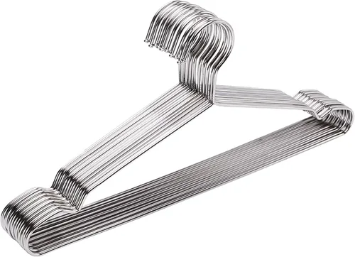 Perchas para ropa, 10 unidades, resistentes de acero inoxidable, de metal, ultrafinas, para ahorrar espacio, 16.5 pulgadas WYCQKL