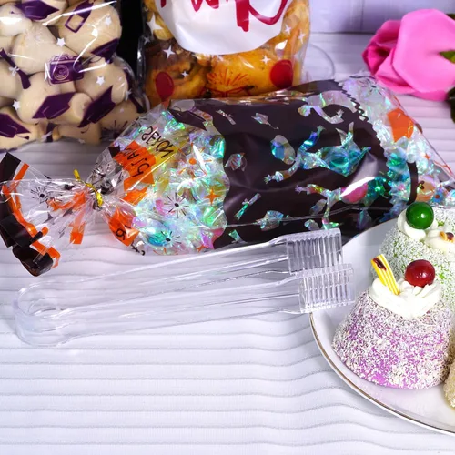 Miniatura 7 de 10 piezas de pinzas de plástico para buffet, pinzas de cocina transparentes, mini utensilio de servir, pinzas para alimentos, hielo, ensalada, bufé