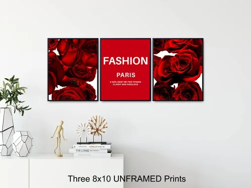 Miniatura 3 de Arte de pared con citas – Juego de 3 impresiones de decoración de pared glamorosa – Diseño moderno y elegante – Decoración elegante para el hogar