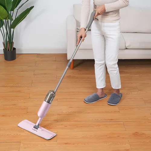 Miniatura 2 de Trapeador de pulverización resistente para limpieza de pisos, botella de agua recargable, utiliza cualquier solución de limpieza, almohadillas