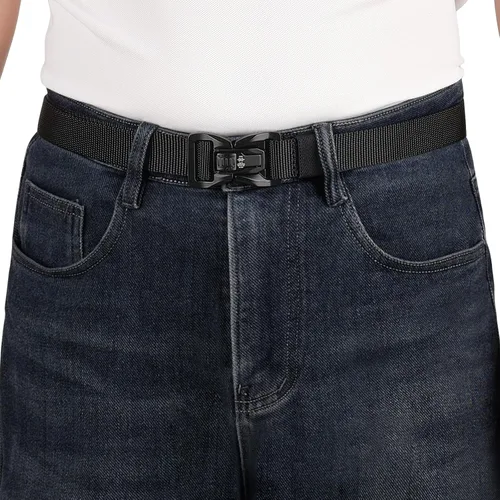 Miniatura 6 de Cinturón de malla de 1" para hombres de liberación rápida con hebilla de bloqueo doble cinturones tácticos de nailon
