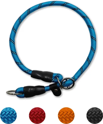 Miniatura 9 de LOS ANDES Collar para perro con tapón deslizable, gargantilla antitirones, collar martingala para perros pequeños, medianos y grandes, nailon, Negro