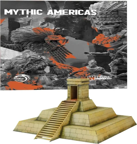 Wargames Delivered Mythic Americas - Templo precolombino. Figuras de acción de fantasía de 1.102 in en miniatura para juegos de guerra, miniaturas