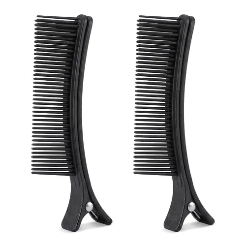2 pinzas de seccionamiento de pelo, estilista, antideslizantes, peine para corte profesional de peluquería, accesorios de bricolaje