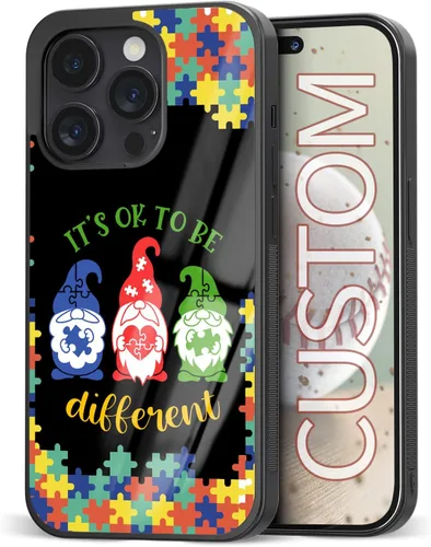Fundas para teléfono de conciencia autista, los mejores regalos con autismo, lindo rompecabezas de arco iris para iPhone 7 8 11 12 13 14 15 16 17