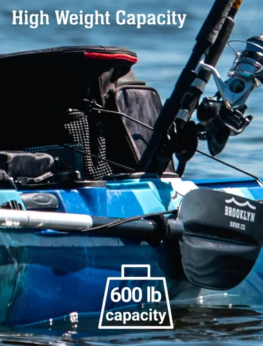 Miniatura 8 de Kayak BKC UH-TK219 12 pies tándem para sentarse en la parte superior, 2 o 3 personas con 2 remos y asientos y 5 soportes para caña de pescar