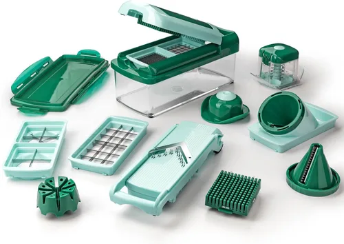 Miniatura 8 de Genius Cortador de verduras y frutas de plástico, plástico, verde menta, 10.4 x 4.5 x 5.7 in