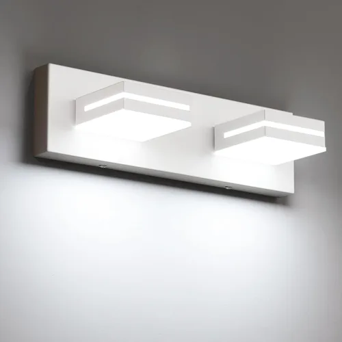 Miniatura 42 de SineRise - Lámpara LED para tocador de baño - Moderna lámpara de acrílico con acabado cromado para iluminación de pared sobre el espejo - 2 luces