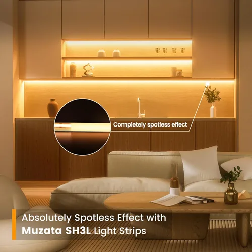 Miniatura 4 de Muzata Paquete de 10 canales LED de aluminio en forma de U de 6.6 pies/6.6 ft de canal difusor de tira LED plateado con cubierta blanca lechosa