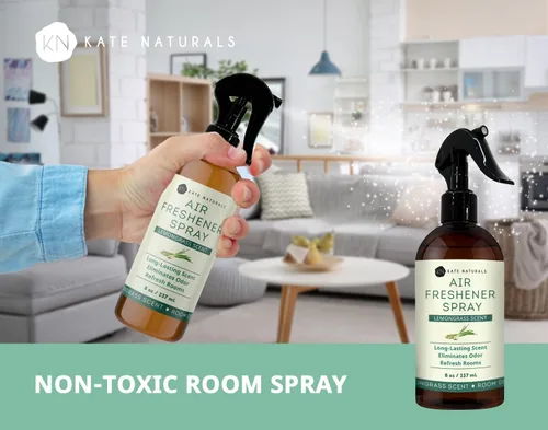 Miniatura 5 de Kate Naturals Ambientador en aerosol para el hogar. Aceite esencial de hierba limón, eliminador de olores, ambientador en aerosol para almohadas