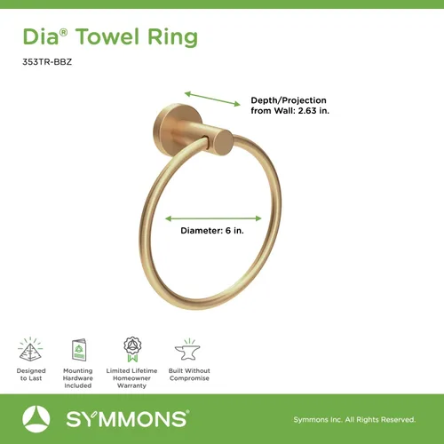 Miniatura 8 de Symmons 35AC4BUNDLEBBZ - Herrajes para baño, 4 piezas, bronce cepillado