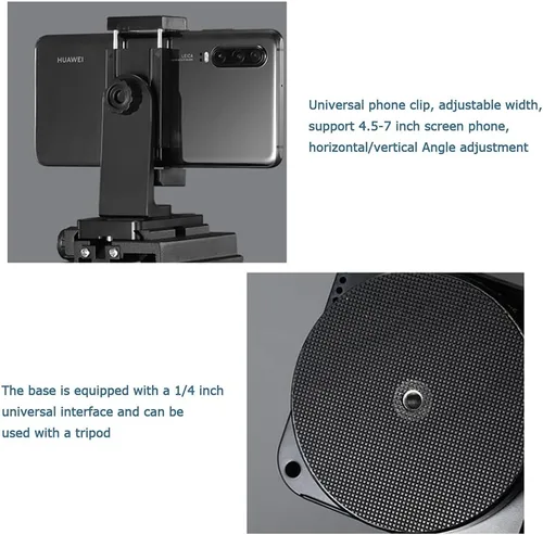 Miniatura 9 de YT-1000 Cabezal panorámico con control remoto, cabezal panorámico giratorio motorizado automático para teléfonos inteligentes/cámaras réflex