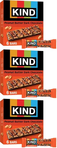 Miniatura 7 de KIND Barras de mantequilla de maní chocolate amargo, sin gluten, aperitivos saludables, 6