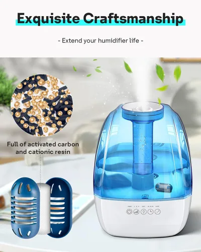 Miniatura 6 de Leemone - Cartucho de desmineralización compatible con humidificadores ultrasónicos HoMedics, paquete de 20 reemplazos de filtro de humidificador