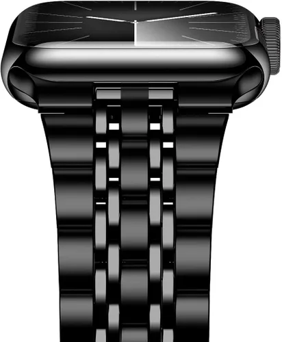 iiteeology Compatible con correas de Apple Watch de 1.811 in/1.929 in/1.772 in/1.732 in/1.654 in/1.614 in/1.575 in, pulsera de eslabones de acero